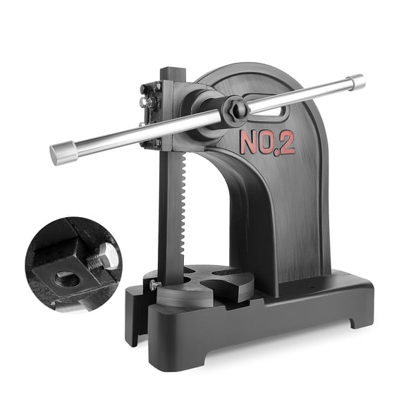 2 Ton Arbor Press, 8.5in Work Height Manual Desktop Arbor Press, Heavy duty Precision Hand Press for Jewelry Making Molding