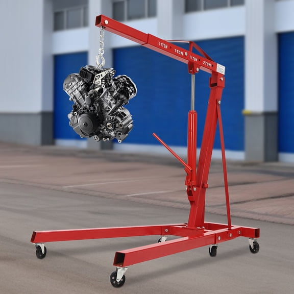 2 Ton Folding Engine Hoist Cherry Picker Shop Crane Hoist Lift Workshops Repair