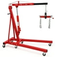 thumbnail image 1 of 2 Ton Folding Hydraulic Engine Hoist with Lever, Folding Engine Shop Crane Hoist Lift, Heavy Cherry Picker with 6 Wheels for Garage, Workshop, 1 of 8