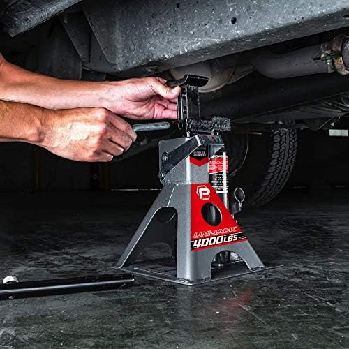 2 Ton Hydraulic Lift Jack with Built-in Jack Stand, 4000 Lbs Load Capacity Wide Base Stable Design for Unibody Sedans CUVs SUVs and Construction Use