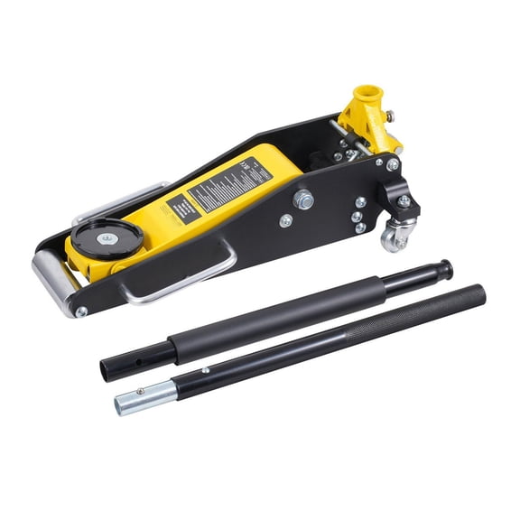 2 Ton Low Profile Floor Jack - Heavy Duty Rapid Pump, Dual Piston, 3.2"-14.6" Lift Height, Vehicle Lifting for Cars, Trucks, SUVs - Auto Repair Tool