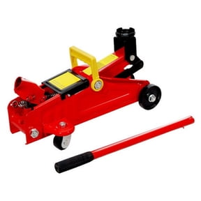 2 Ton Low Profile Floor Jack, Heavy Duty With Single Piston Quick Lift Pump, Steel Car Jack Adjustable Height 5.2"-13", Hydraulic Trolley 4000 LBS Capacity, Red