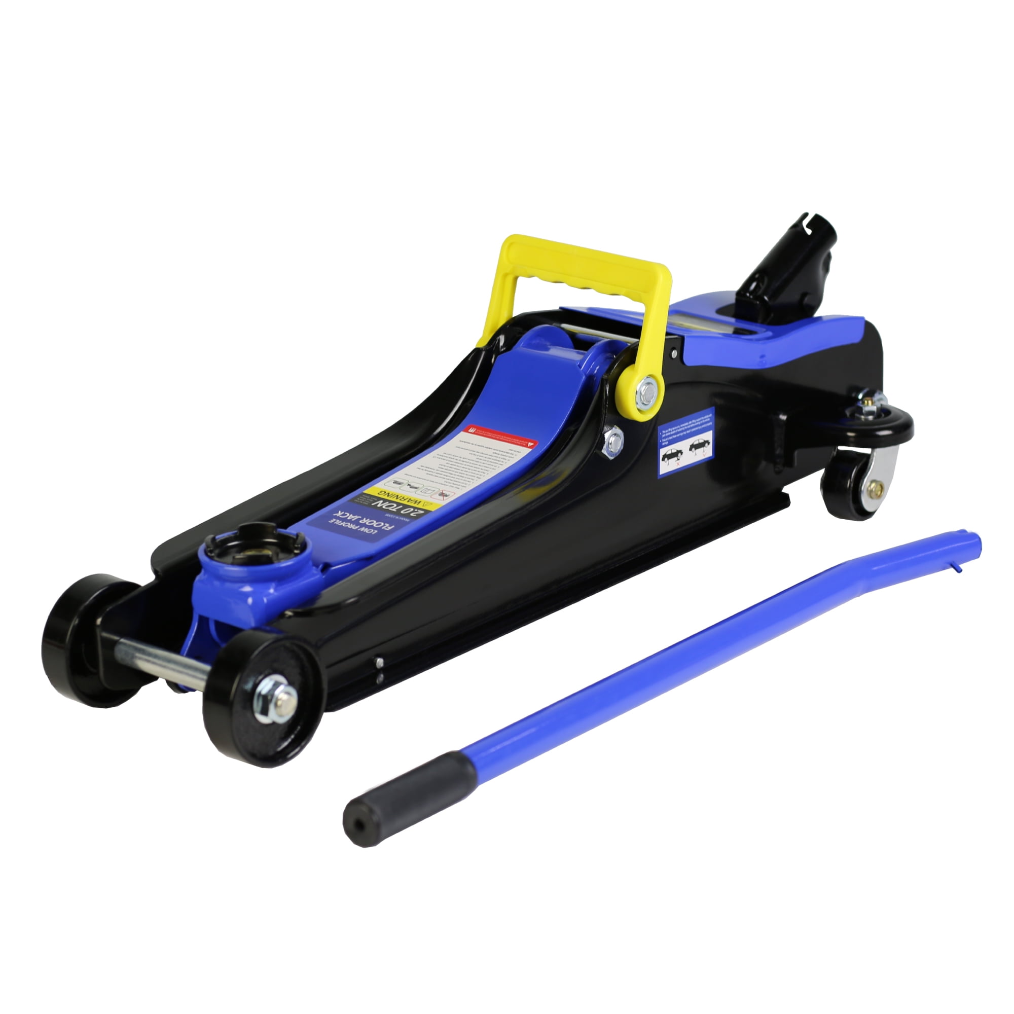 2 Ton Low Profile Floor Jack - Heavy Duty Steel for, QuickLift Single Piston Pump, Lifting Range 3.3-15.2, Ideal for Mechanics and Auto Enthusiasts
