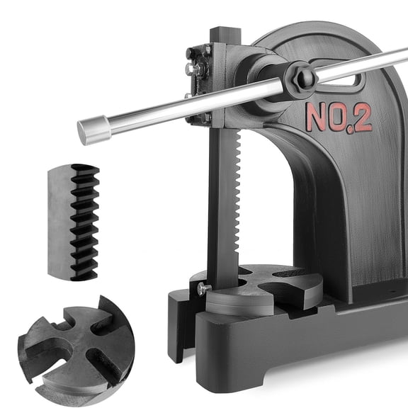 2 Ton Manual Arbor Press,Manual Desktop Arbor Press With Cast Iron Steel Frame,Hand Wheel For Smooth Pressure Control,Precision Hand Press For Bearing Installation Or Riveting,Black