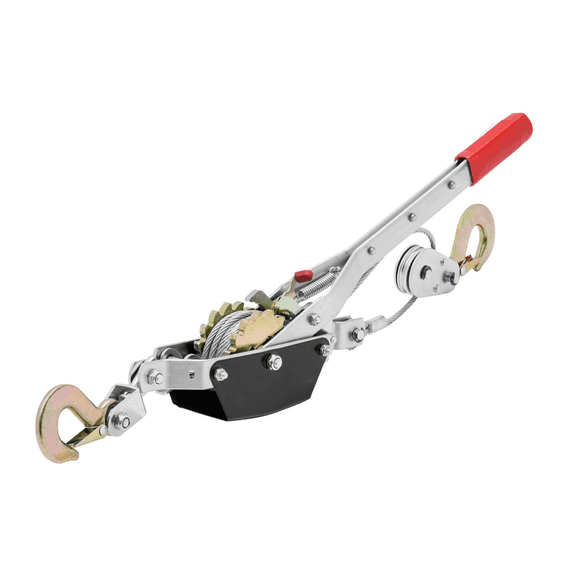 2 Ton Power Puller, 4409 lbs Capacity Ratchet Hand Winch with 12 ft Steel Cable