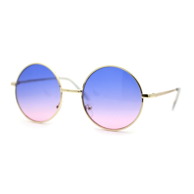 Blue hippie glasses top