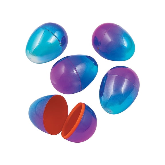 2 Tone Metallic Easter Eggs - Party Supplies - 12 Pieces