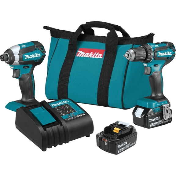2-Tool Compact Drill/Driver & Impact Driver Cordless Tool Combo Kit - Pack of 2