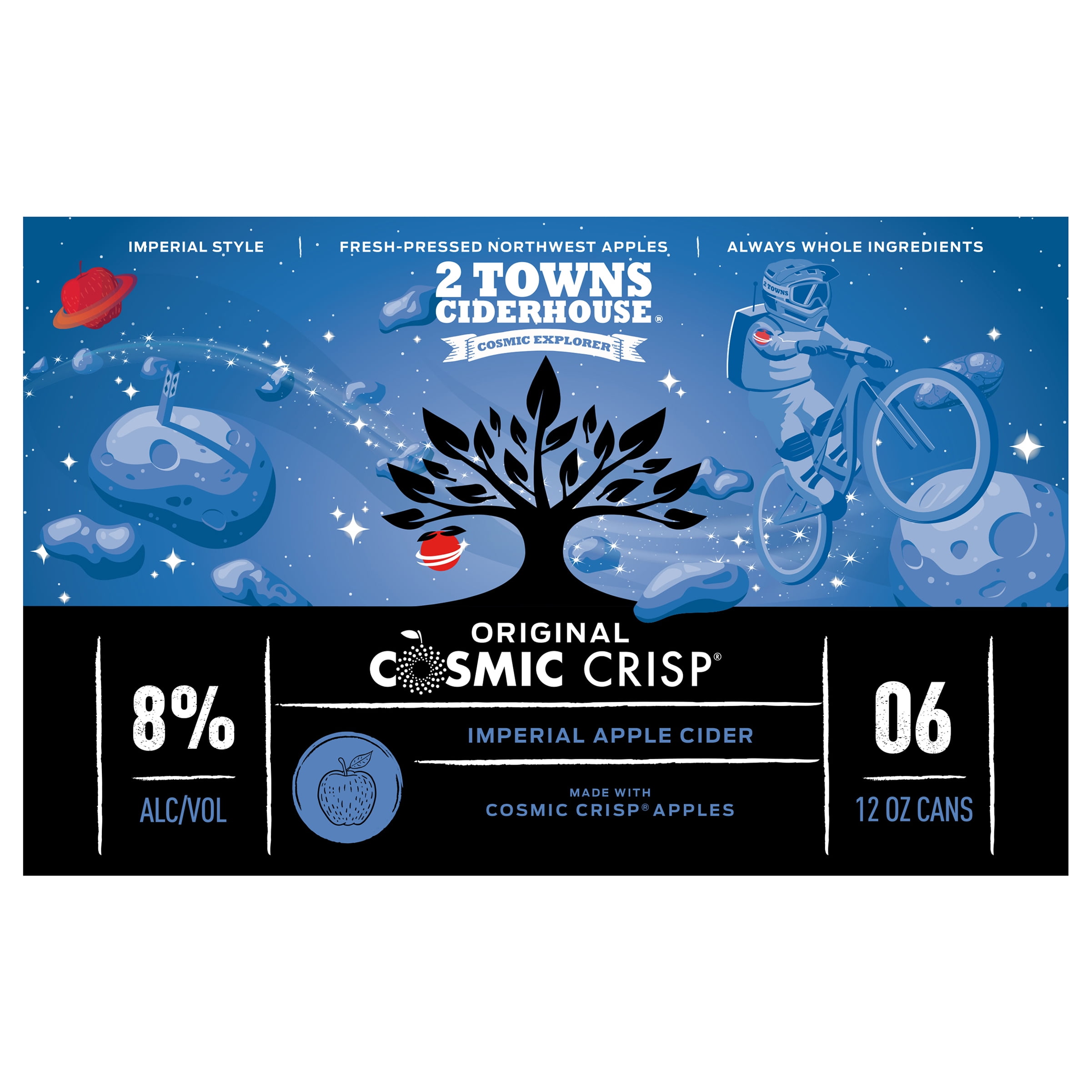 2 Towns Ciderhouse Original Cosmic Crisp Imperial Cider 6-12 OZ