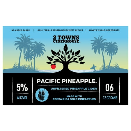2 Towns Ciderhouse Pacific Pineapple Unfiltered Pineapple Cider 6 - 12 oz Cans price history and forecast - 2 Towns Ciderhouse 852892003559