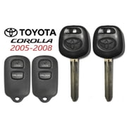 2 Toyota 44D Transponder DOT Chip Key + 3 Button Remote GQ43VT14T VLS
