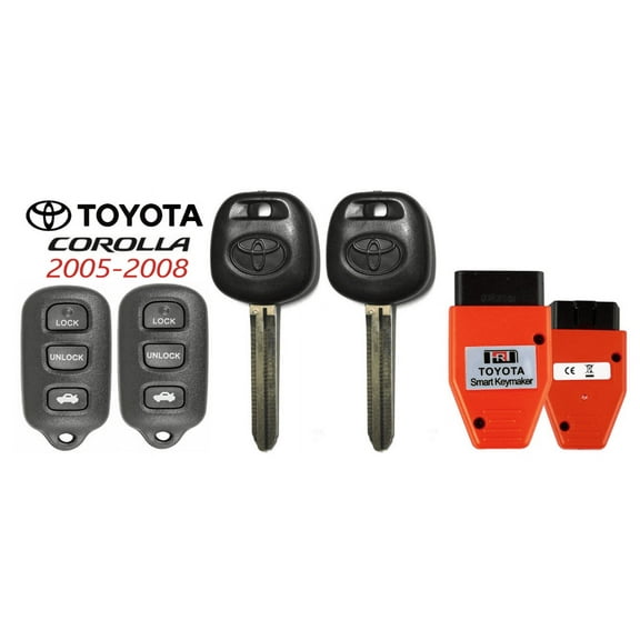 2 Toyota 44D Transponder DOT Chip Key + 4 Button Remote GQ43VT14T + Programmer VLS