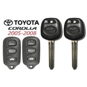 2 Toyota 44D Transponder DOT Chip Key + 4 Button Remote GQ43VT14T VLS