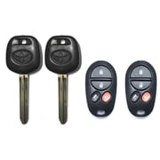 2 Toyota Transponder Chip Key 44D Dot + Button Keyless Remote Trank GQ43VT20T VLS