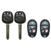 2 Toyota Transponder Chip Key 44D Dot + Button Keyless Remote Trank GQ43VT20T VLS