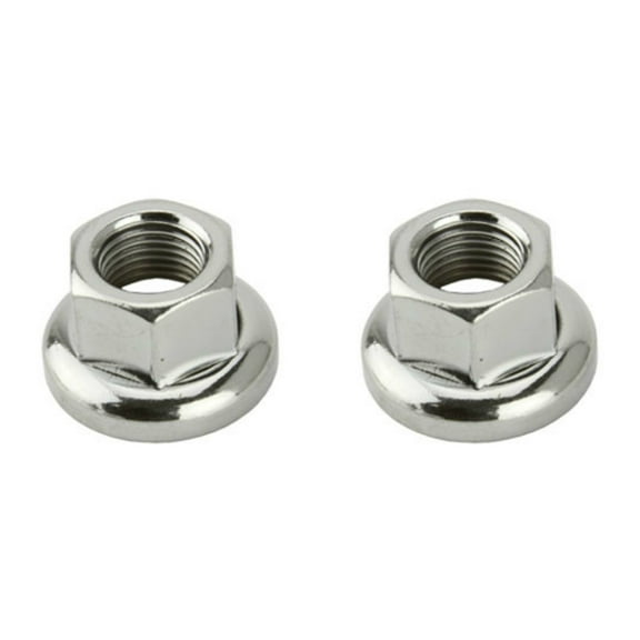 2 - Track Hub Nuts Front 10x1mm Chrome. Set of Track nut. Pair of Track nut. Bicycle Nuts, bike Nuts, track bike Nuts, fixie bike Nuts