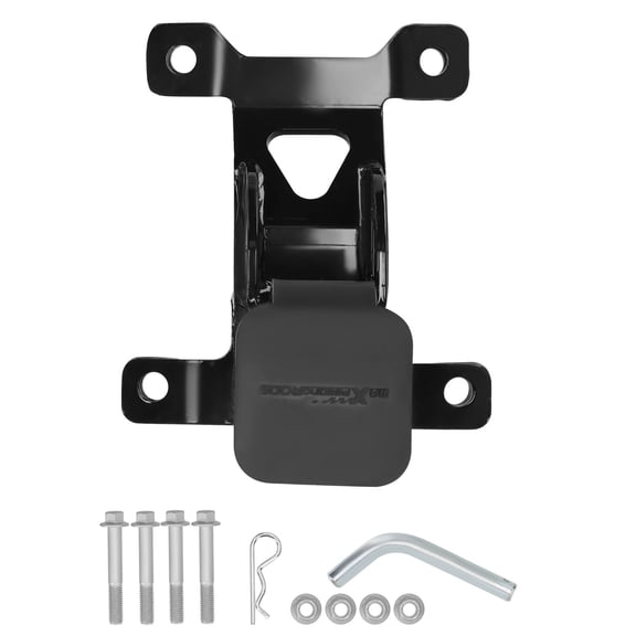 2" Trailer Hitch Receiver Kit for 2020+ Polaris RZR PRO XP & PRO XP 4, Rear Bolt-On Carbon Steel Towing Hitch, Black Powder Coat, Fits SKU 53467533, Compatible with Bike Racks
