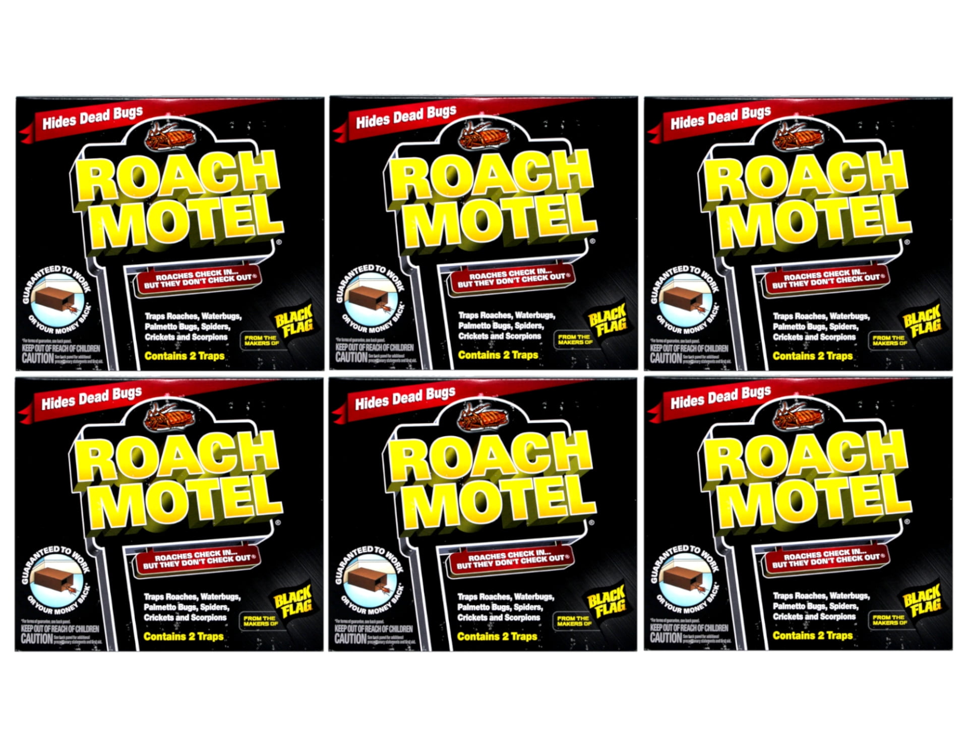 Black Flag Roach Motel Indoor Cockroach and Spider Catcher, 4 Month