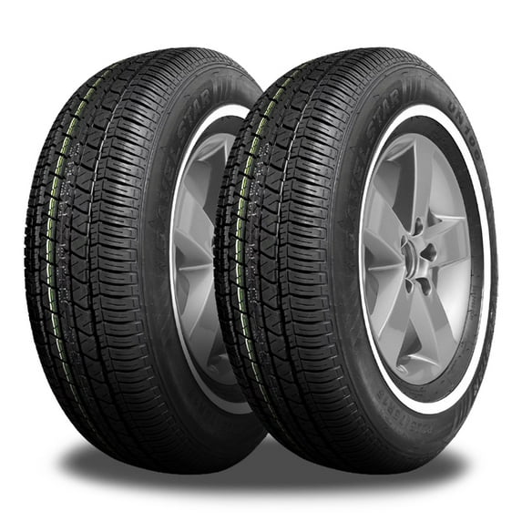 2 Travelstar UN106 175/70R14 84T Classic Vintage White Sidewall All Season Tires UNILLPCR042 / 175/70/14 / 1757014