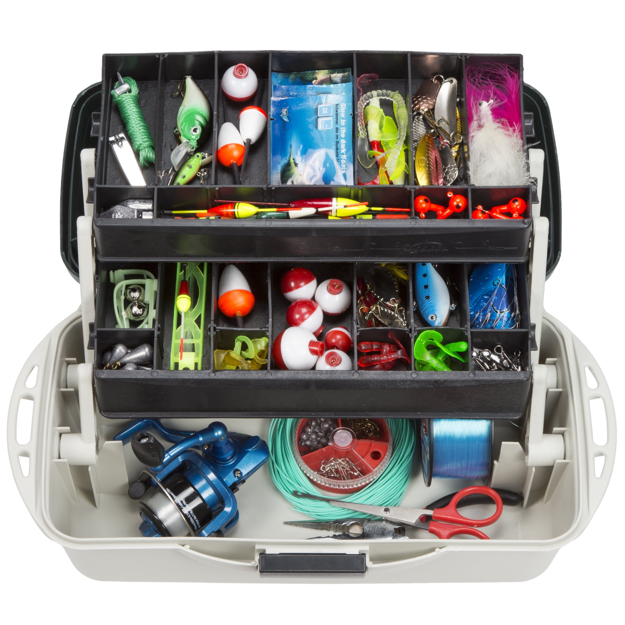 2-Tray Fishing Tackle Box Craft Tool Chest and Art Supply Organizer – 14  Inch by Wakeman Outdoors 