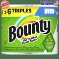 thumbnail image 1 of 2 Triple Rolls Paper Towels Quick Mess Cleanup White Absorbent 2-Ply 270 Sheets, 1 of 2
