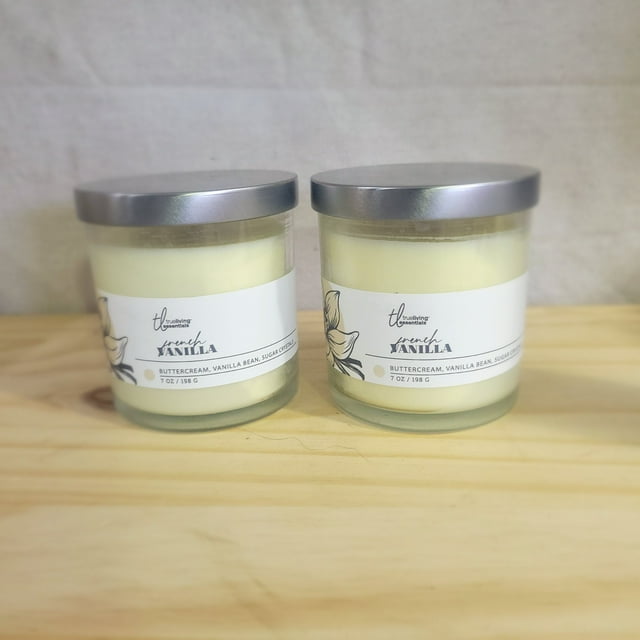 2 TrueLiving Essentials French Vanilla 7 oz candles