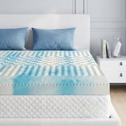 2" Twin Mattress Topper, Cooling Gel CertiPUR-US Memory Foam, Pressure Relief