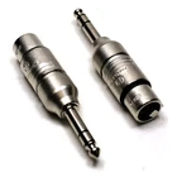 (2) Two Genuine NEUTRIK NA3FP - XLRF Female to 1/4" TRS Stereo Male Adapter