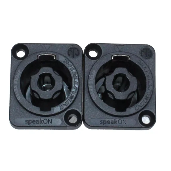 (2)Two Genuine Neutrik NL2MPXX Female SpeakON 2 PIN Connectors Panel D ...