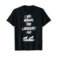 thumbnail image 1 of 2 Two Labrador Retriever Ago Black Yellow Chocolate Lab Black T-Shirt, 1 of 5