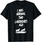 2 Two Labrador Retriever Ago Black Yellow Chocolate Lab T-Shirt