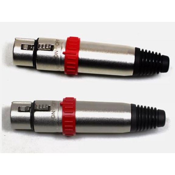 (2) Two NEUTRIK NC3FXS 3-PIN XLR Female Cable Mount w/Noiseless On-Off Switch$$Music