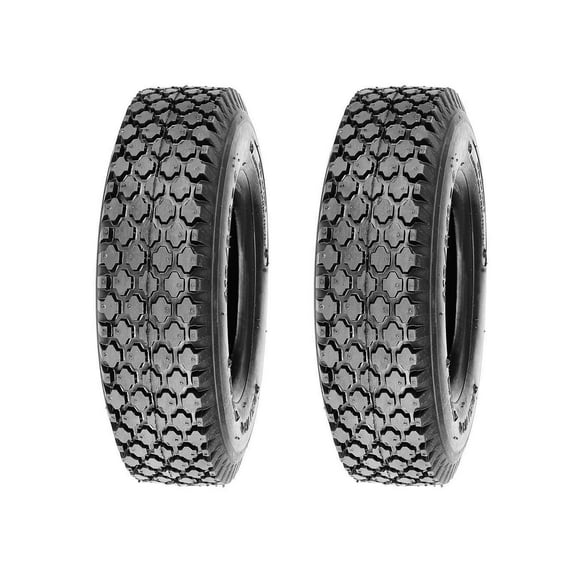 (2) Two- New 4.80/4.00-8 Tubeless Stud Tubeless Tires