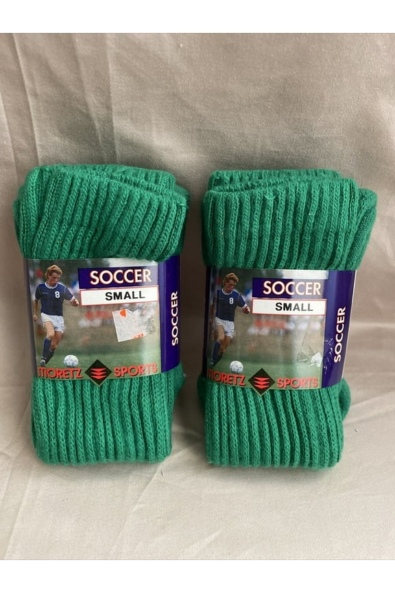 2 (Two) Pair PowerSox Moretz Soccer Socks Kelly Green Size Small NWT