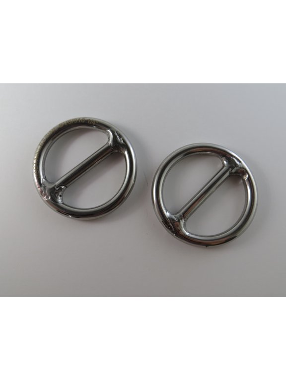 2 (Two) Pieces Stainless Steel 316 Round Ring Welded with Cross Bar Marine Grade