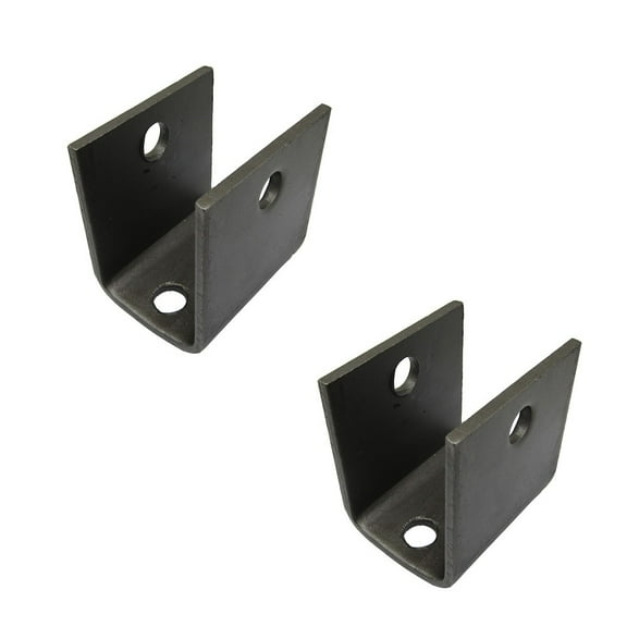 (2) Two Steel Weld-On Hangers for Single Axle Trailer 1-3/4" Leaf Spring Axle