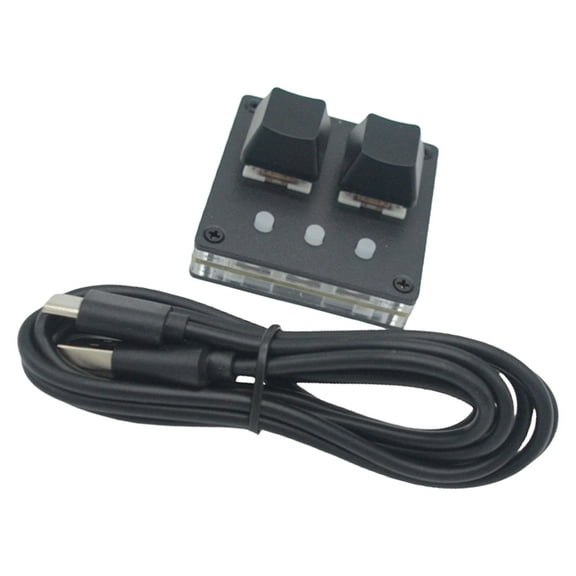2 Type C Small Keyboard Switches Optional with Color Light Personalizing Small Keypad for Gaming and Office Tasks