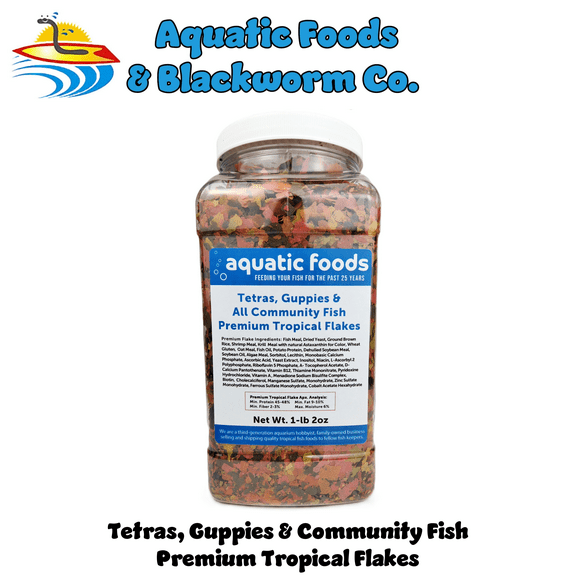 2-Type Tropicals's Staple & Cichlid Custom Flake Mix for Cichlids, Discus, for All Community Tropical Fish. Aquatic Foods Flakes …1-lb 2oz Lg Jar