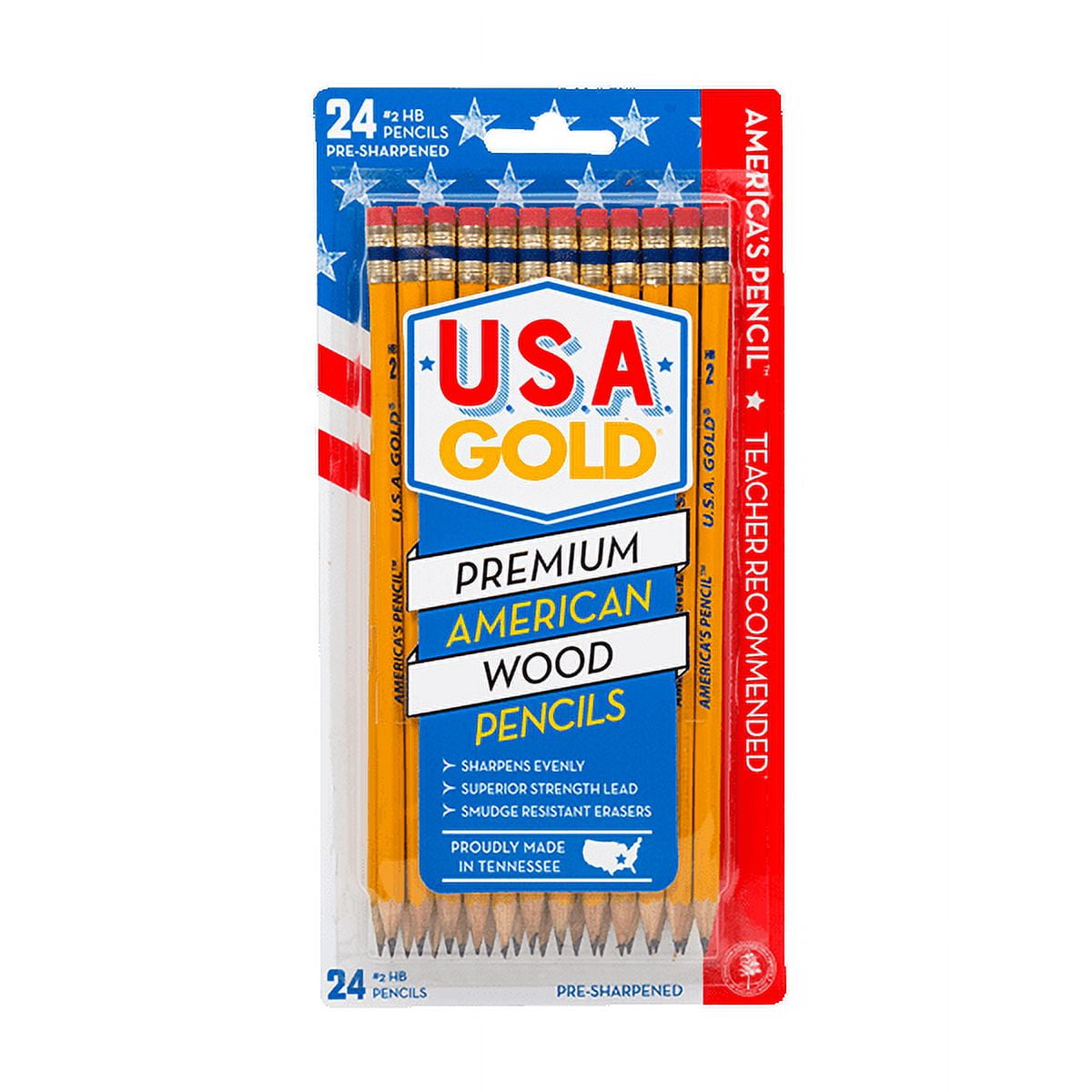 Presharpened Wood Pencils, #2 Medium Soft Lead, Yellow, Pack Of 24 Pencils