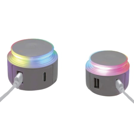 Ciao Tech USB-A and USB-C Port Wall Charger with RGB Lighting CPART00-065