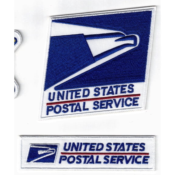 (2) USPS Postal Service Embroidered Iron / Sew-On Patch