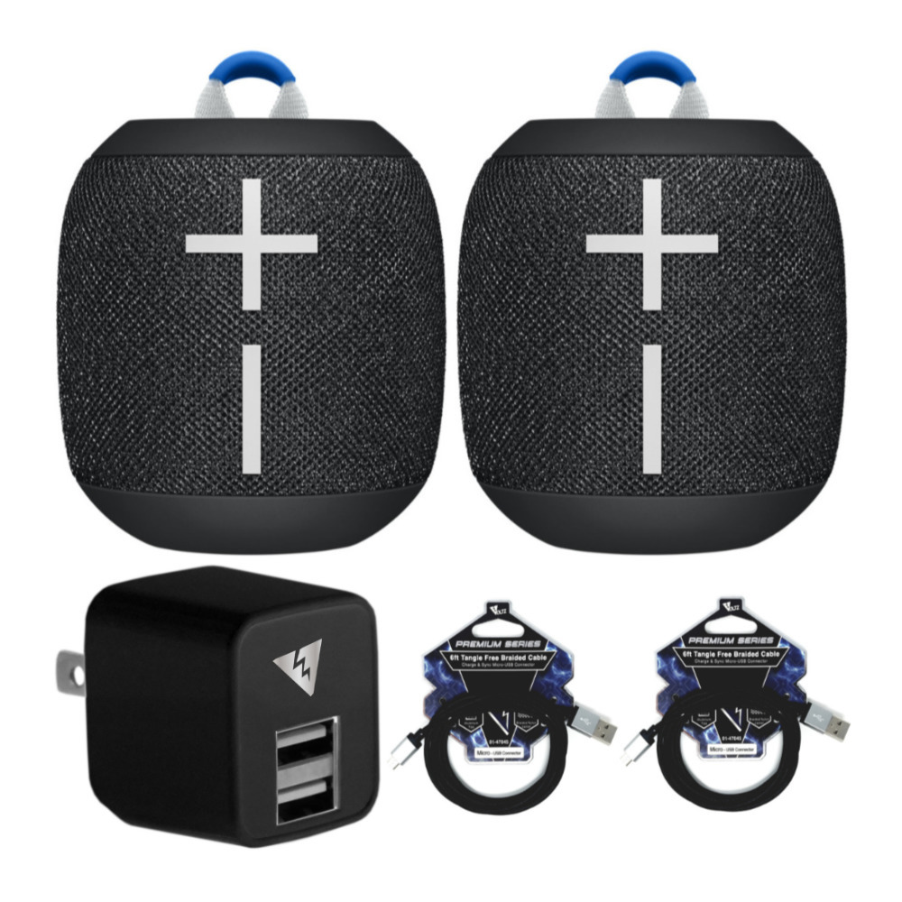 2 Ultimate Ears WONDERBOOM 2 Bluetooth Speakers with 2 Cables and AC Adapter - image 1 of 9