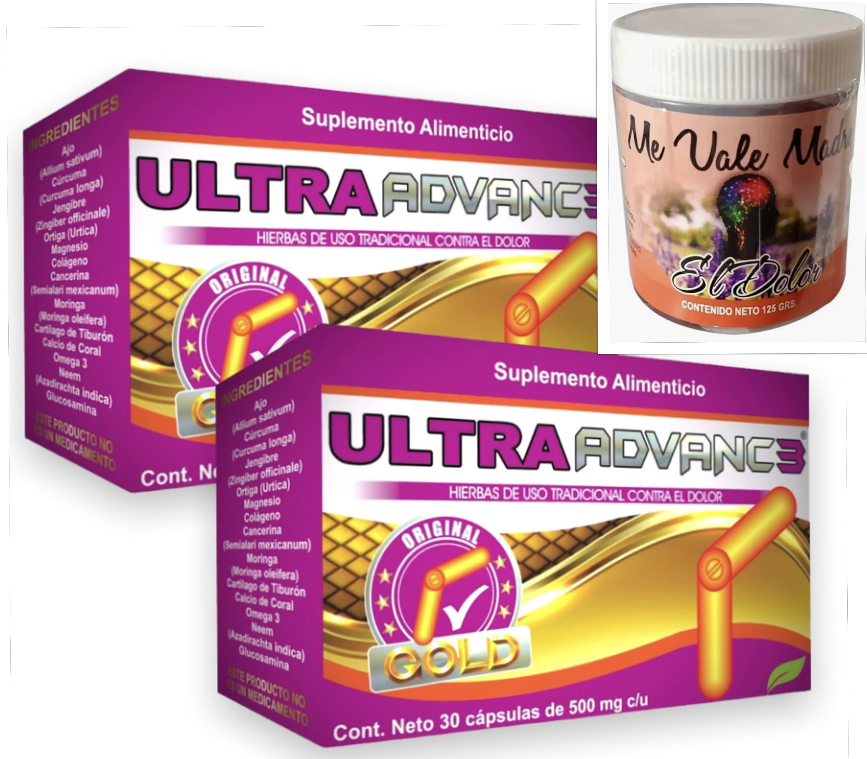 2 Ultra Advanc3 GOLD+ 1 gel , Ultra Advance 3 Herbs of Traditional ...