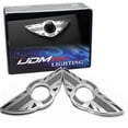 thumbnail image 1 of (2) Union Jack Style Wing Emblem Rings For Mini Cooper R55 R56 R57 R58 R59 Door Lock Knobs, Black/Grey UK Flag Design (Does not fit R60 R61 nor F55 F56 Models), 1 of 8