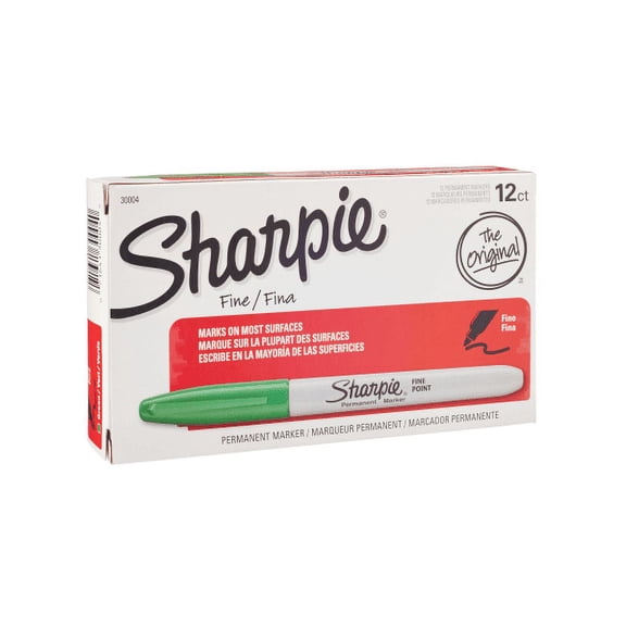 2 Unit Sharpie Permanent Fine-Point Markers, Green