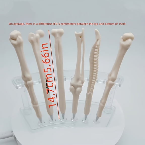 2 Units Bone Ballpoint Pens - Fun And Unique Gift for Nurses, Doctors And Office Supplies Random Style