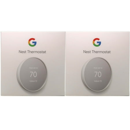 2 Units Google Nest Smart Programmable Wifi Thermostat for Home Snow