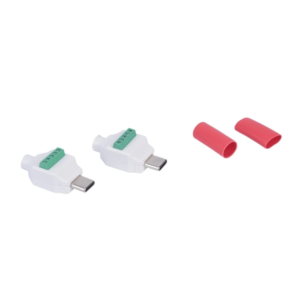 2 Units USB C 5 Pin Male Connector Type C Data Cable Connection Adapter For Quick Charging Data Sync 100W