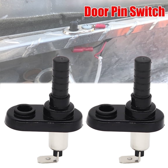 2 Universal Car Truck Boat Door Jamb Dome Light Hood Flange Mount Pin Switch