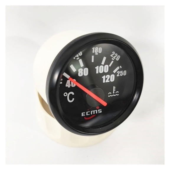2" Universal Water Temp Meter Car Temperature Gauge Indicator for Engine Motorcycle RV Auto Yacht Boat 12V 24V Red Backlight ,Easy to Install